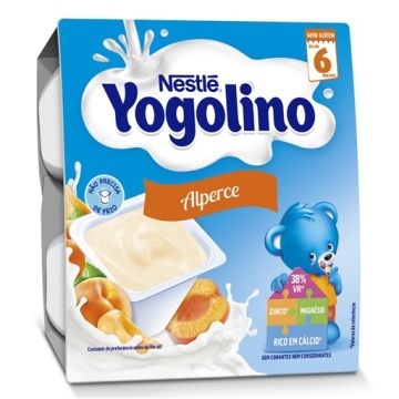 Nestlé YOGOLINO Кайсия млечен десерт, от 6-ия месец, 100 g 4 броя в опаковка