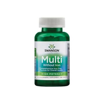 Swanson Multivitamin without Iron Мултивитамини без желязо х130 таблетки