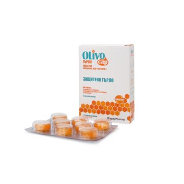 OlivoCap таблетки за гърло с прополис, мед и витамин c  16 таблетки CapeyPharma