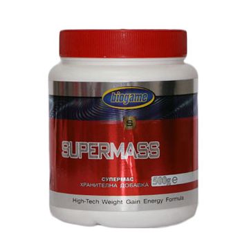Biogame Supermass Протеини ягода x500 гр 