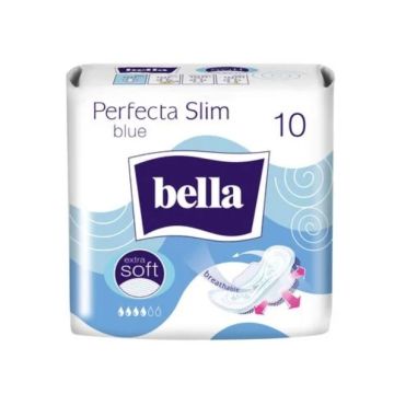 Bella Perfecta Slim Blue Ултра тънки дамски превръзки с крилца 10 бр