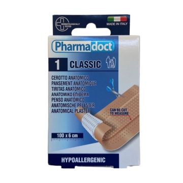 Pharmadoct Classic Водоустойчив пластир лента телесен цвят 100 см х 6 см