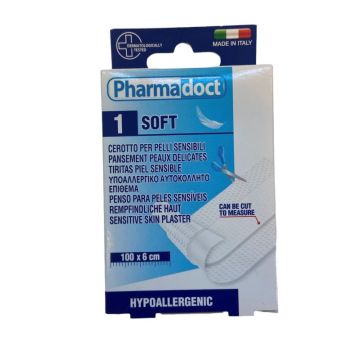 Pharmadoct Soft Пластир лента хипоалергенен бял 100 см х 6 см 