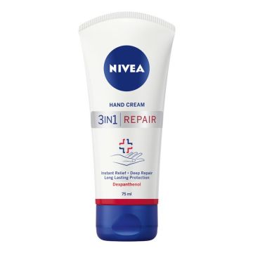 Nivea Repair Care 3в1 Крем за ръце за изключително суха, опъната и напукана кожа 75 мл