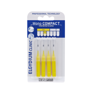 Elgydium Clinic Mono Compact 1 mm интердентални четки моно компакт жълти 