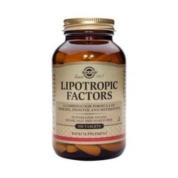 Solgar Lipotropic Factors Липотропни фактори за здрав черен дроб х100 таблетки