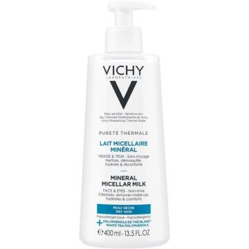 Vichy Purete Thermale Мицеларно мляко за суха кожа 400 мл