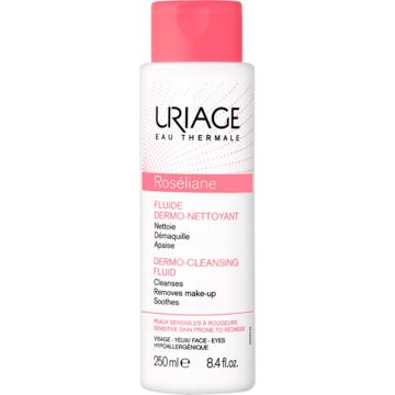 Uriage Roseliane Почистващ флуид за лице за чувствителна кожа, склонна към зачервявания 250 мл