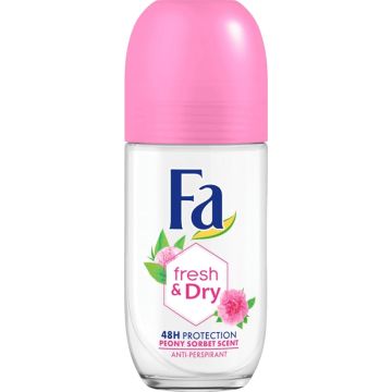 Fa Fresh & Dry Дезодорант рол-он против изпотяване с аромат на божур 50 мл 