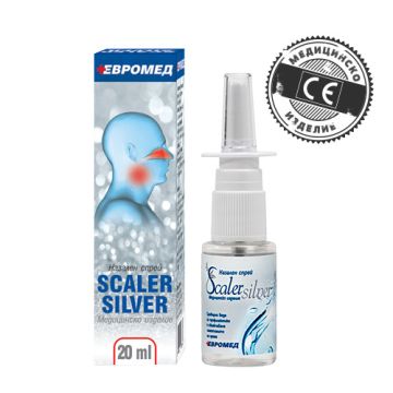 Scaler Silver Назален спрей със сребърна вода 20 мл Evromed 