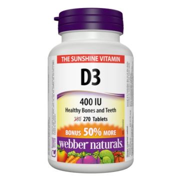 Webber Naturals Витамин D3 400 IU х 270 таблетки