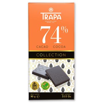 Trapa Шоколад натурален 74% какао веган 90 гр