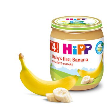 Hipp био пюре банан 4М+ 125 гр