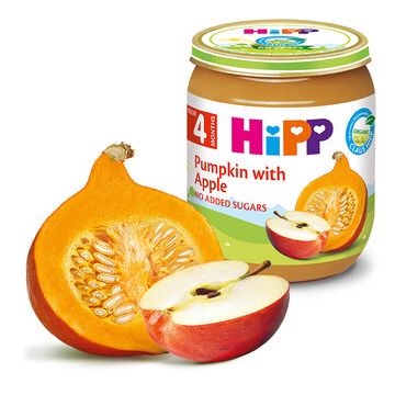 Hipp био пюре тиква с ябълки 4М+ 125 гр