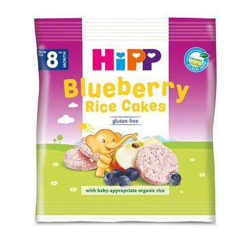Hipp Blueberry Rice Cakes Био оризови бисквити с боровинки 8М+ 30 гр