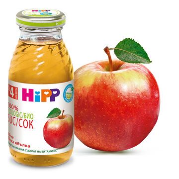 Hipp Био сок мека ябълка 4М+ 200 мл