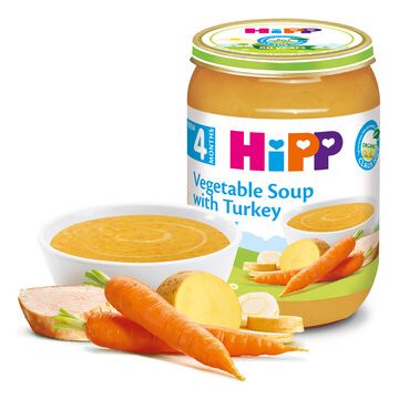 Hipp био зеленчукова супа с пуйка 4М+ 190 гр
