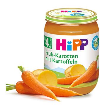 Hipp био пюре ранни моркови с картофи 4М+ 190 гр