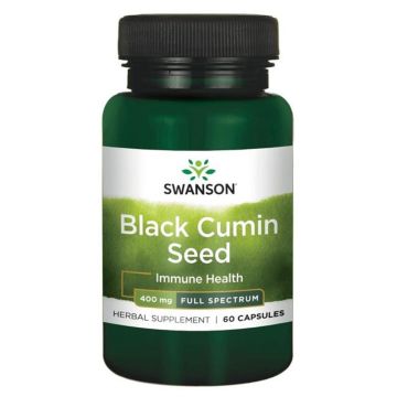 Swanson Full Spectrum Black Cumin Seed Пълен спектър черен кимион семена 400 мг х 60 капсули