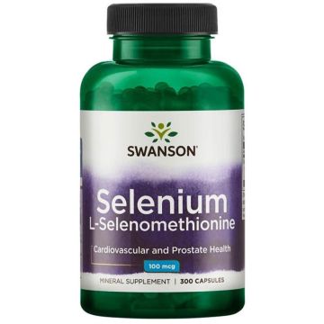 Swanson Selenium L-Selenomethionine Селен Л-селенометион 100 мкг х 300 капсули