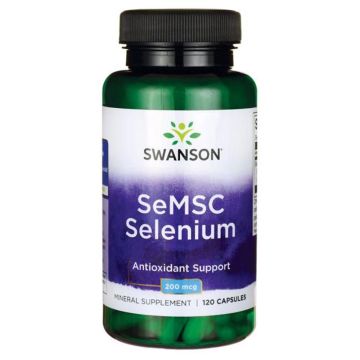 Swanson SeMSC Selenium Селен 200 мкг х 120 капсули