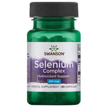 Swanson Selenium Complex Селен комплекс 200 мкг х 90 капсули