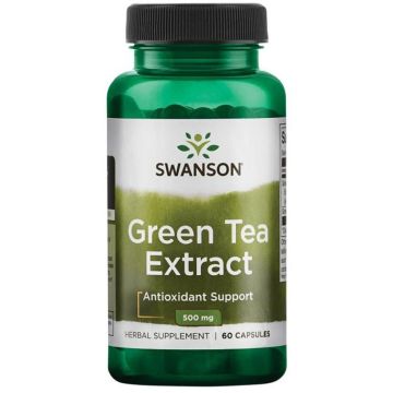 Swanson Green Tea Extract Екстракт от зелен чай 500 мг х 60 капсули