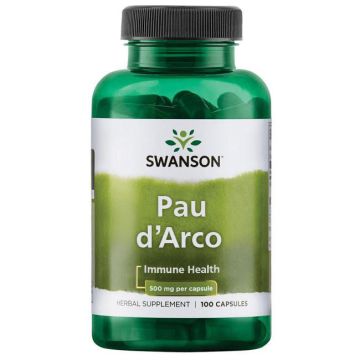 Swanson Pau D&#039;Arco Пау Д&#039;арко за здрава имунна система 500 мг х100 капсули