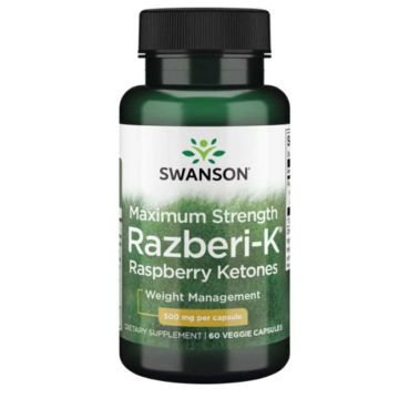 Swanson Maximum Strength Razberi-K Малинови кетони 500 мг х60 капсули