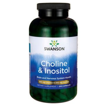 Swanson Choline &amp; Inositol Холин и Инозитол 250/250 мг х250 капсули 