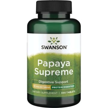 Swanson Papaya Supreme Папая 50 мг 300 таблетки 