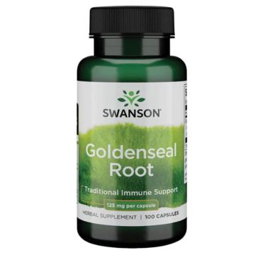 Swanson Goldenseal Root Златен корен 125 мг 100 капсули 