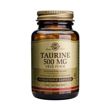 Solgar Taurine Таурин за мозъка и сърцето 500 мг х50 капсули