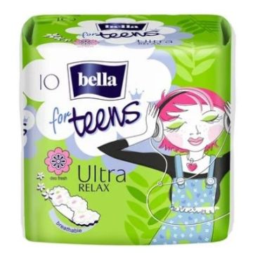 Bella for Teens Ultra Relax Дамски превръзки с крилца за тийнейджърки 10 бр