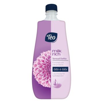 Teo Milk Rich Sensual Dahlia Soap Течен сапун с аромат на далия - пълнител 800 мл