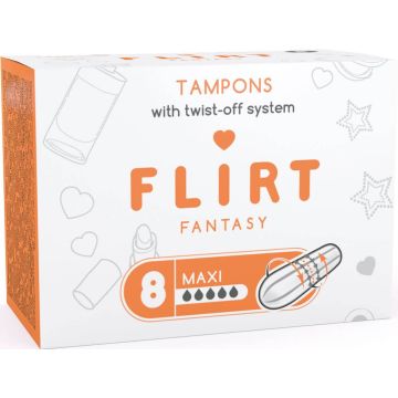 Flirt Fantasy Tampons Maxi Twist Off Дамски Тампони макси 5 капки 8 бр