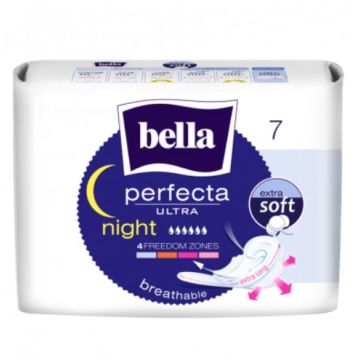 Bella Perfecta Ultra Night Extra Soft Нощни превръзки с крилца 7 бр