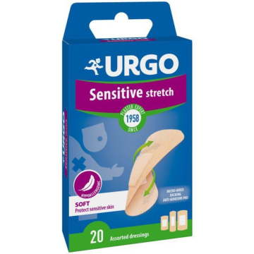 Urgo Sensitive Stretch Мултиразтегаем пластир 3 размера х20 бр