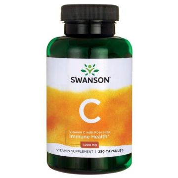 Swanson Vitamin C with Rose Hips Витамин C с шипка 1000 мг 250 капсули
