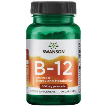 Swanson Vitamin B-12 Витамин В12 500 мкг 100 капсули
