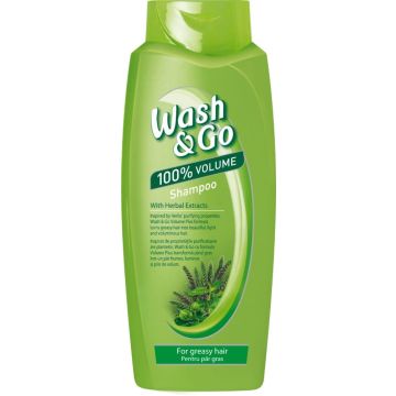 Wash & Go Herbal Extract Шампоан за обем за мазна коса с билков екстракт 675 мл