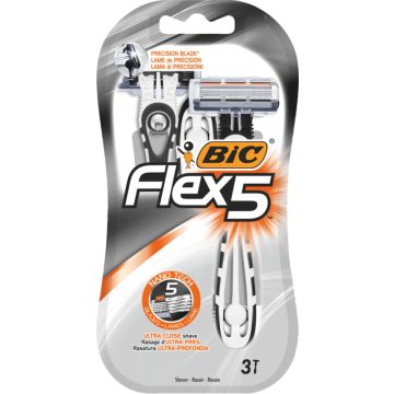 Bic Flex 5 Самобръсначка за многократна употреба за мъже х3 бр