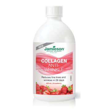 Jamieson Collagen Anti-Wrinkle Колаген анти-ейдж ефект при бръчки и фини линии с вкус на ягода 420 мл