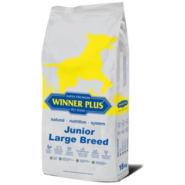 Winner Plus Super Premium Junior Large Breed Пълноценна суха храна за подрастващи кучета от големи породи 18 кг