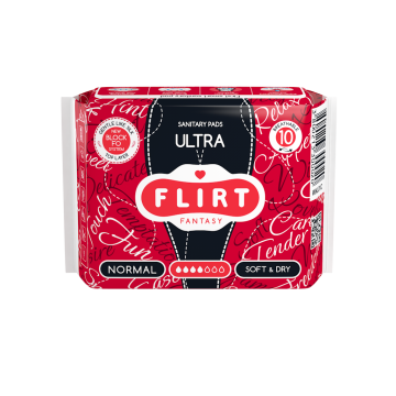 Flirt Fantasy Ultra Normal Soft & Dry Дамски превръзки Ултра Нормал 4 капки 10 бр