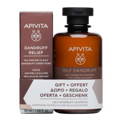 Apivita Dandruff Облекчаващо олио против пърхот 50 мл + Apivita Holistic Hair Care Шампоан за мазен пърхот 250 мл Комплект
