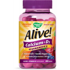 Nature's Way Alive Calcium + D3 Калций и Витамин D3 за здрави кости и зъби х60 желирани таблетки