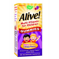 Nature's Way Alive Children's Multi-Vitamin Gummy Алайв мултивитамини за деца 30 желирани таблетки 