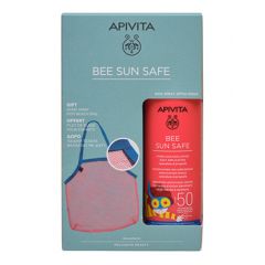 Apivita Bee Sun Safe Слънцезащитен хидратиращ спрей за бебета и деца SPF50 200 мл + Подарък: детска плажна чанта Комплект