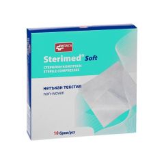 Medica Sterimed Soft Стерилен компрес 4 дипли 10/10 см 10 бр